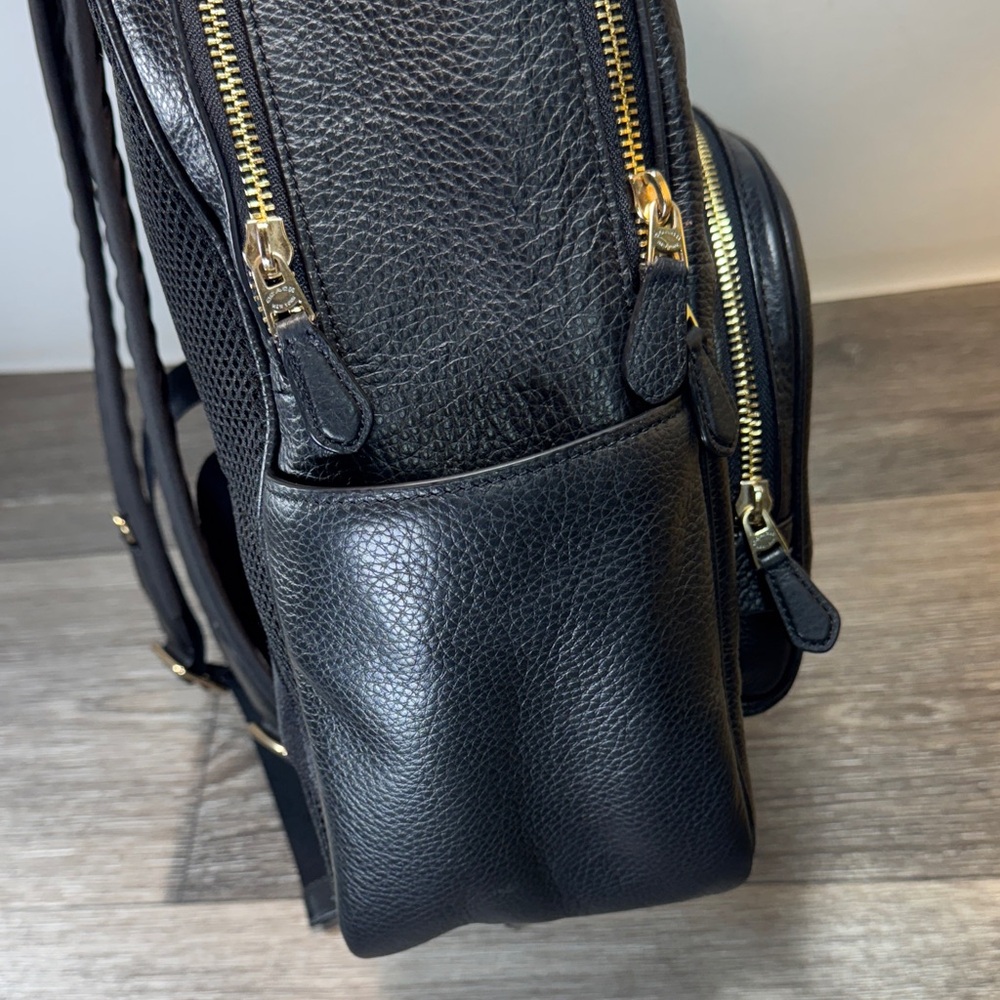 Coach Black Pebbled Leather  Backpack - Picture 3 of 11